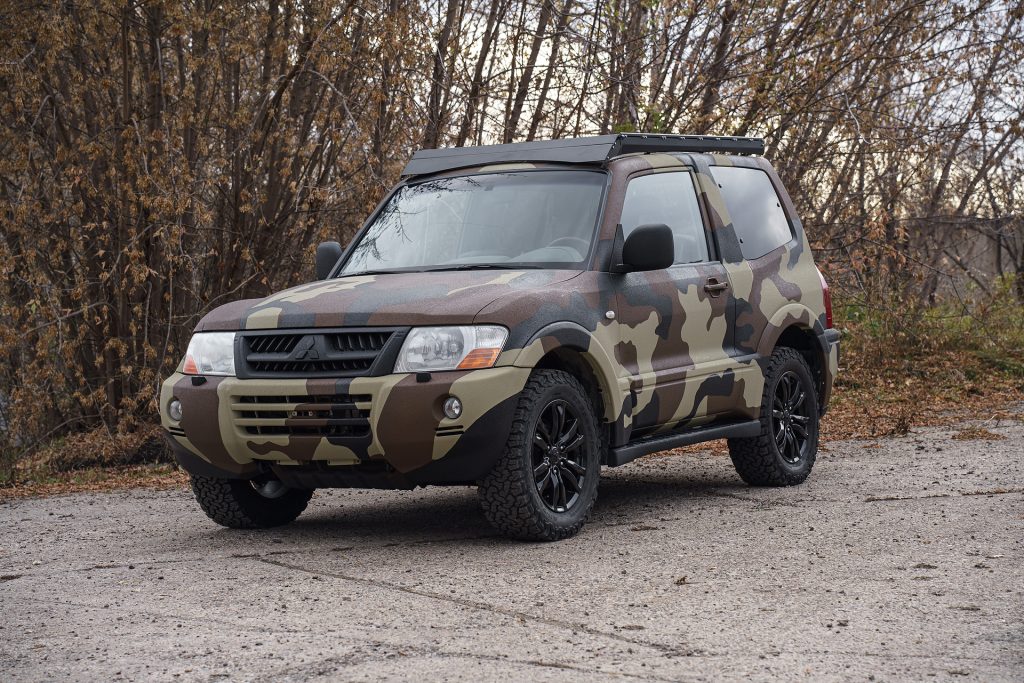 Багажник экспедиционный Mitsubishi Pajero 3-Х ДВЕРНЫЙ 1999+ ШТОРКА дальний свет