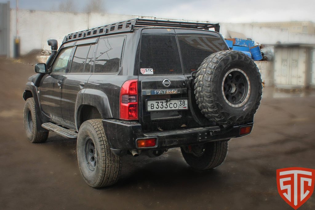 Калитка в штатный бампер Nissan Patrol Y61 2004+