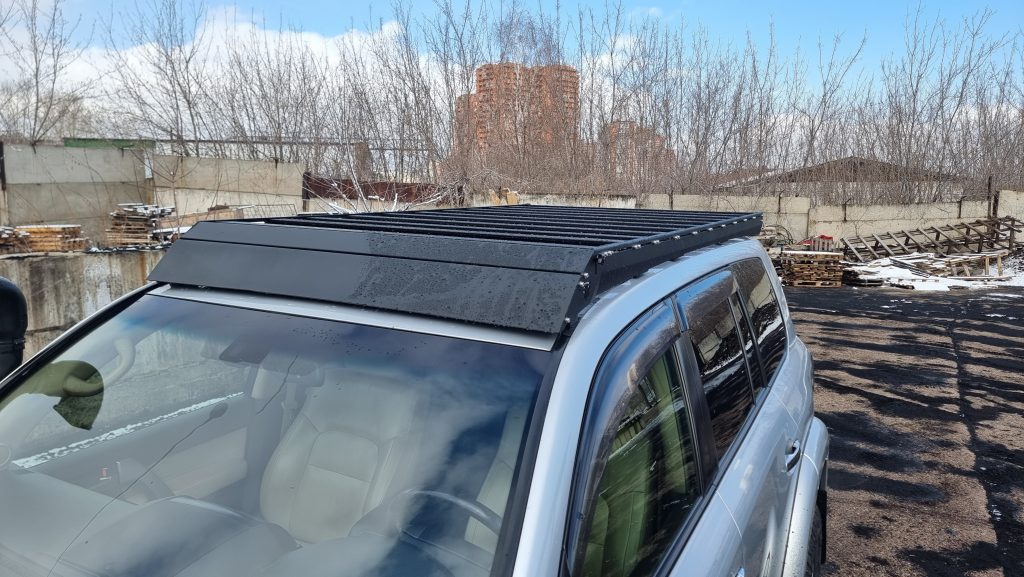 Багажник экспедиционный Toyota Land Cruiser 200 ШТОРКА дальний, задний свет