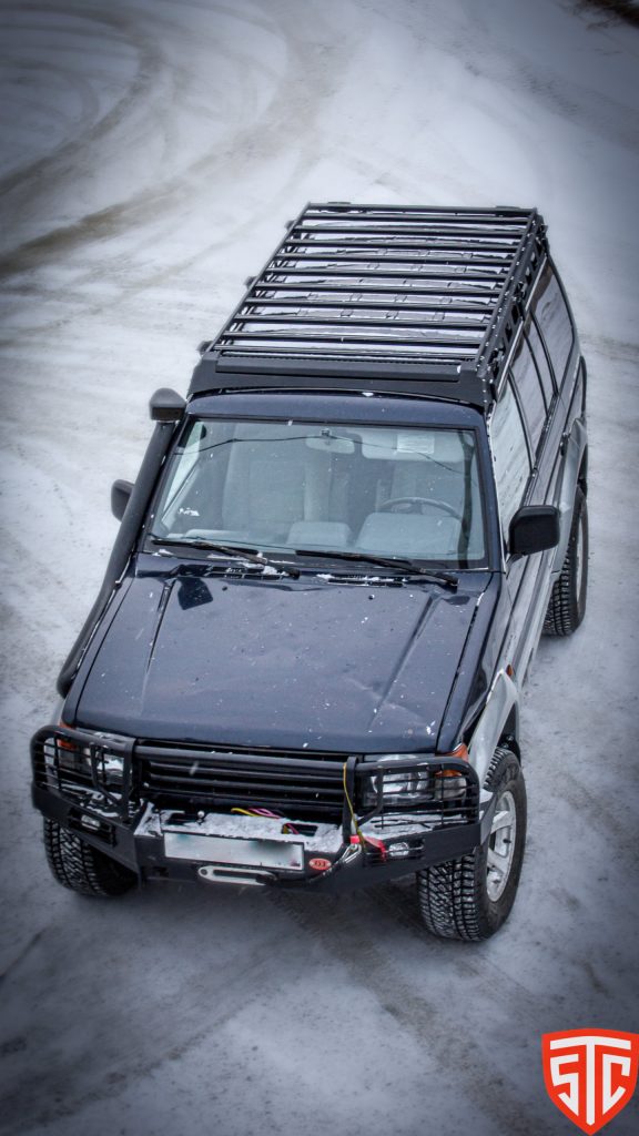 Багажник экспедиционный Mitsubishi Pajero 1991-1999 ШТОРКА дальний свет