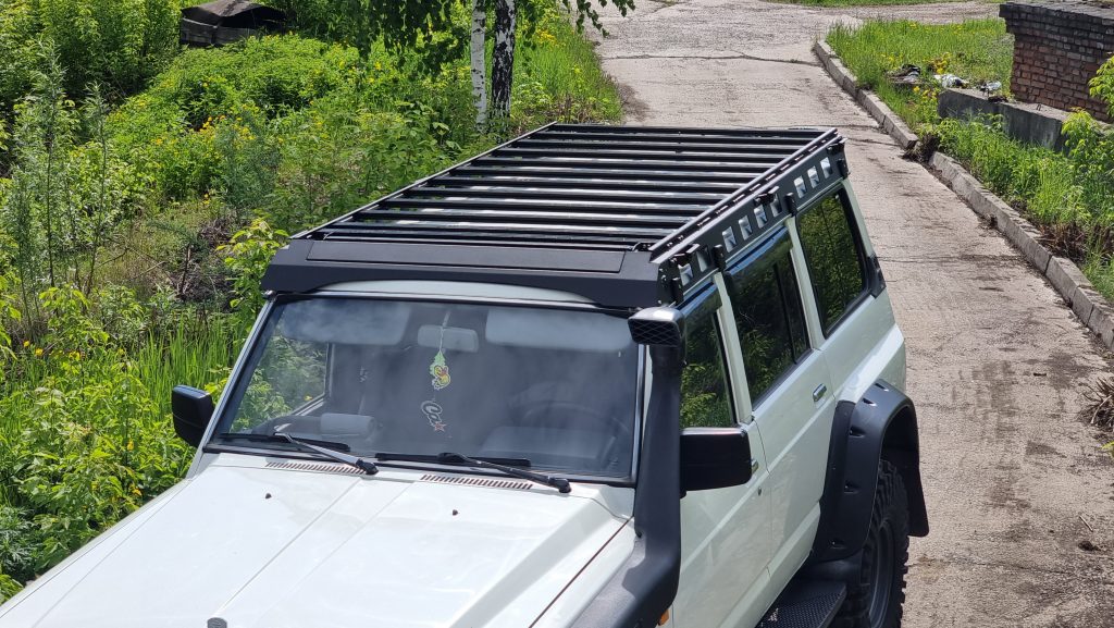 Багажник экспедиционный Nissan Patrol Y60 ШТОРКА дальний, рабочий, задний свет