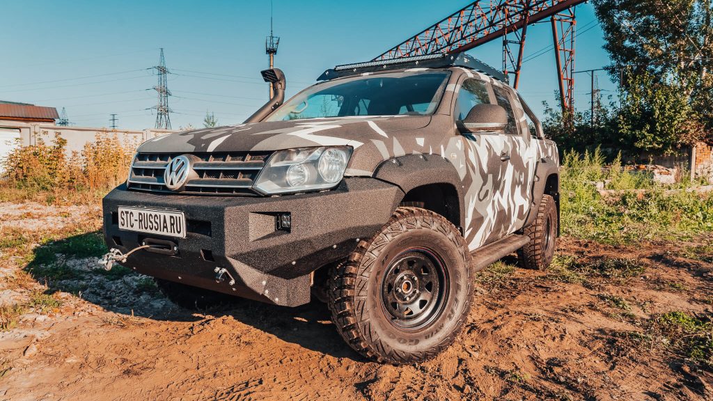 Бампер передний Volkswagen Amarok ПТФ