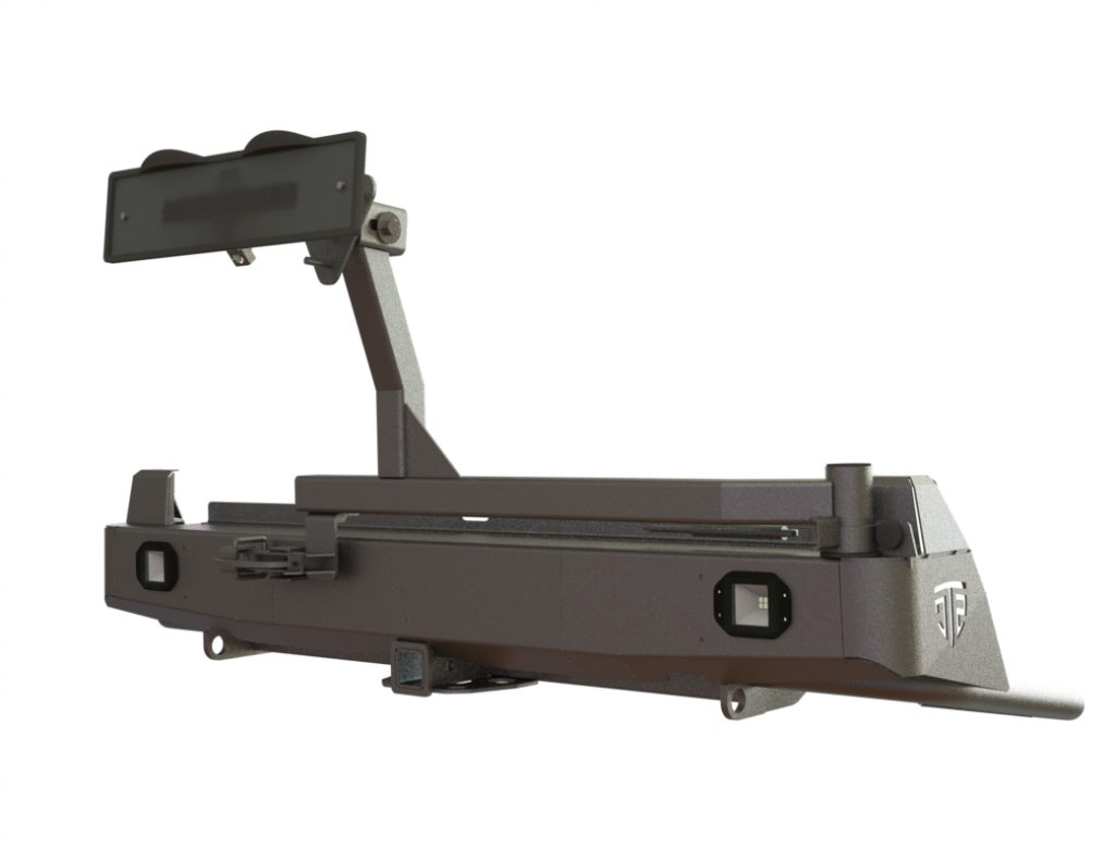 Бампер задний Isuzu D-Max 2020+ калитка центр, фонари заднего хода/ПТФ