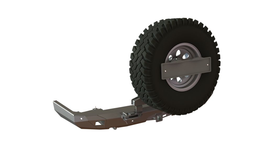 Бампер задний Toyota Land Cruiser Prado 150 2017+ калитка центр, под ПТФ Бампер задний Toyota Land Cruiser Prado 150 2017+ калитка центр, под ПТФ